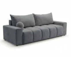 Designer 3 Sitzer Sofa Vena mit Stauraum und Schlaffunktion in Samt