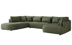 Designer Sofa Ando - Wohnlandschaft in Strukturstoff