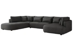 Designer Sofa Ando - Wohnlandschaft in Strukturstoff