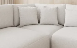 Designer Sofa Ando - Wohnlandschaft in Strukturstoff