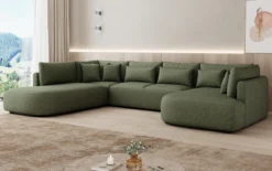 Designer Sofa Ando - Wohnlandschaft in Strukturstoff