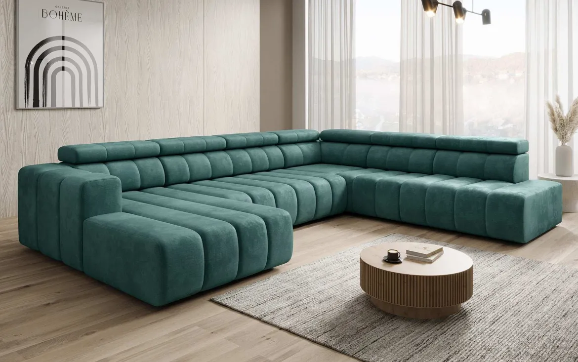 Designer Sofa Aurora Maxi mit elektrischer Sitzerweiterung