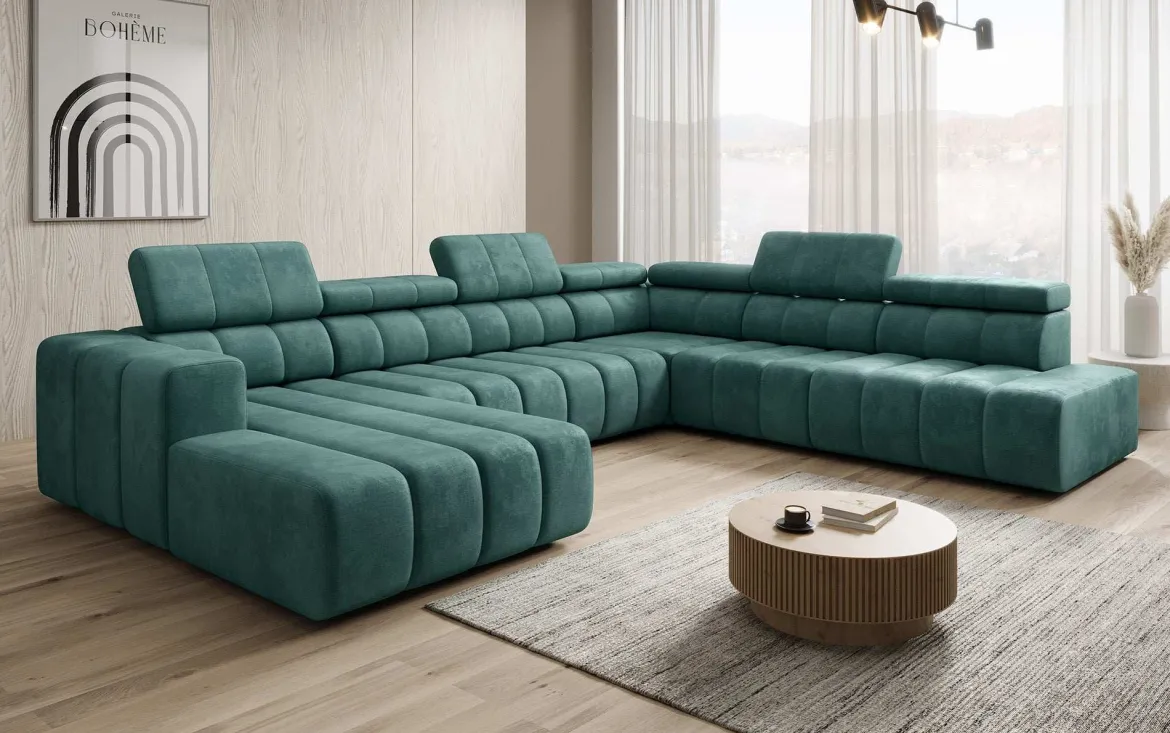 Designer Sofa Aurora Maxi mit elektrischer Sitzerweiterung