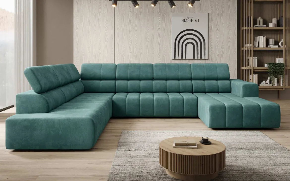 Designer Sofa Aurora Maxi mit elektrischer Sitzerweiterung