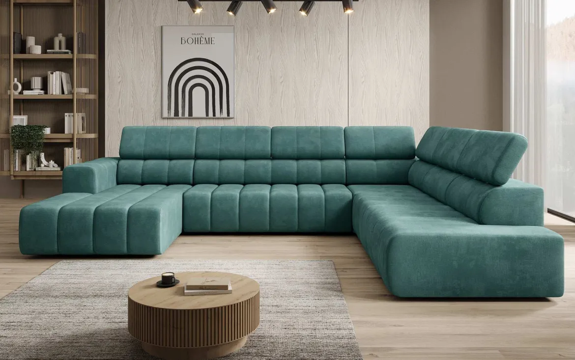 Designer Sofa Aurora Maxi mit elektrischer Sitzerweiterung