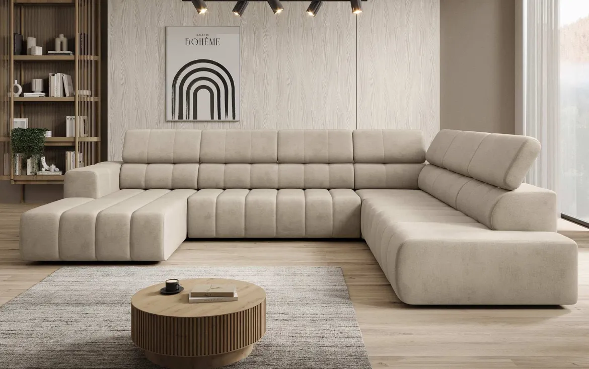 Designer Sofa Aurora Maxi mit elektrischer Sitzerweiterung