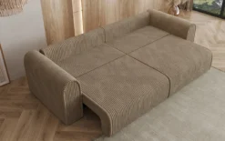 Designer Sofa Big Buddy 3 Sitzer mit Schlaffunktion und Stauraum in Breitcord