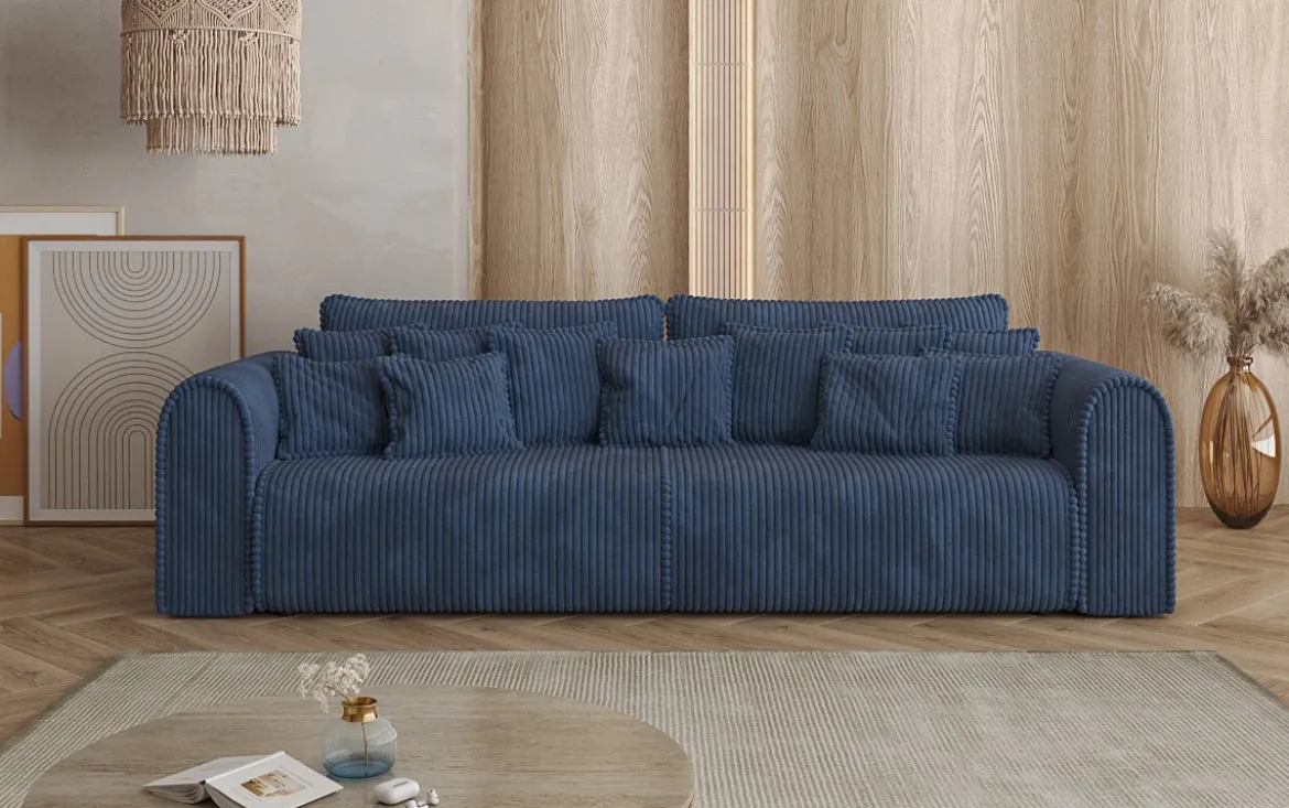 Designer Sofa Big Buddy 3 Sitzer mit Schlaffunktion und Stauraum in Breitcord