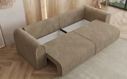 Designer Sofa Big Buddy 3 Sitzer mit Schlaffunktion und Stauraum in Breitcord
