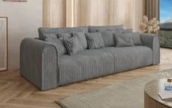 Designer Sofa Big Buddy 3 Sitzer mit Schlaffunktion und Stauraum in Breitcord