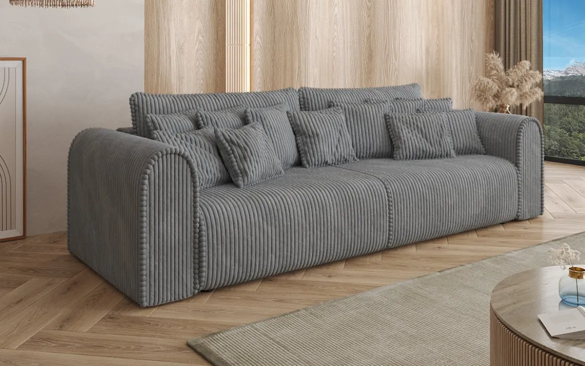 Designer Sofa Big Buddy 3 Sitzer mit Schlaffunktion und Stauraum in Breitcord