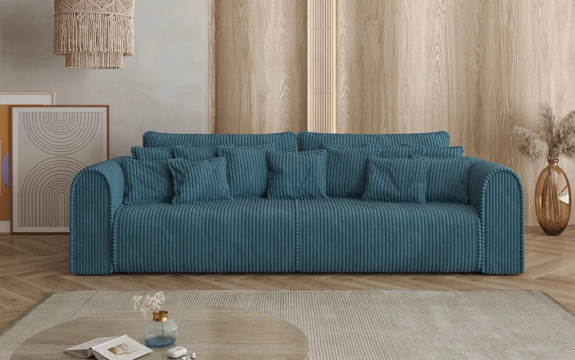 Designer Sofa Big Buddy 3 Sitzer mit Schlaffunktion und Stauraum in Breitcord