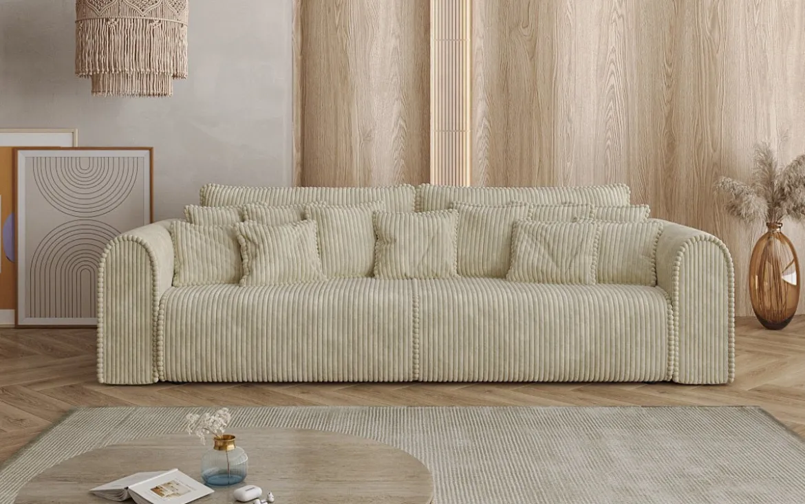 Designer Sofa Big Buddy 3 Sitzer mit Schlaffunktion und Stauraum in Breitcord