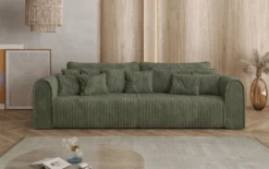 Designer Sofa Big Buddy 3 Sitzer mit Schlaffunktion und Stauraum in Breitcord