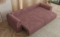 Designer Sofa Big Buddy 3 Sitzer mit Schlaffunktion und Stauraum in Breitcord