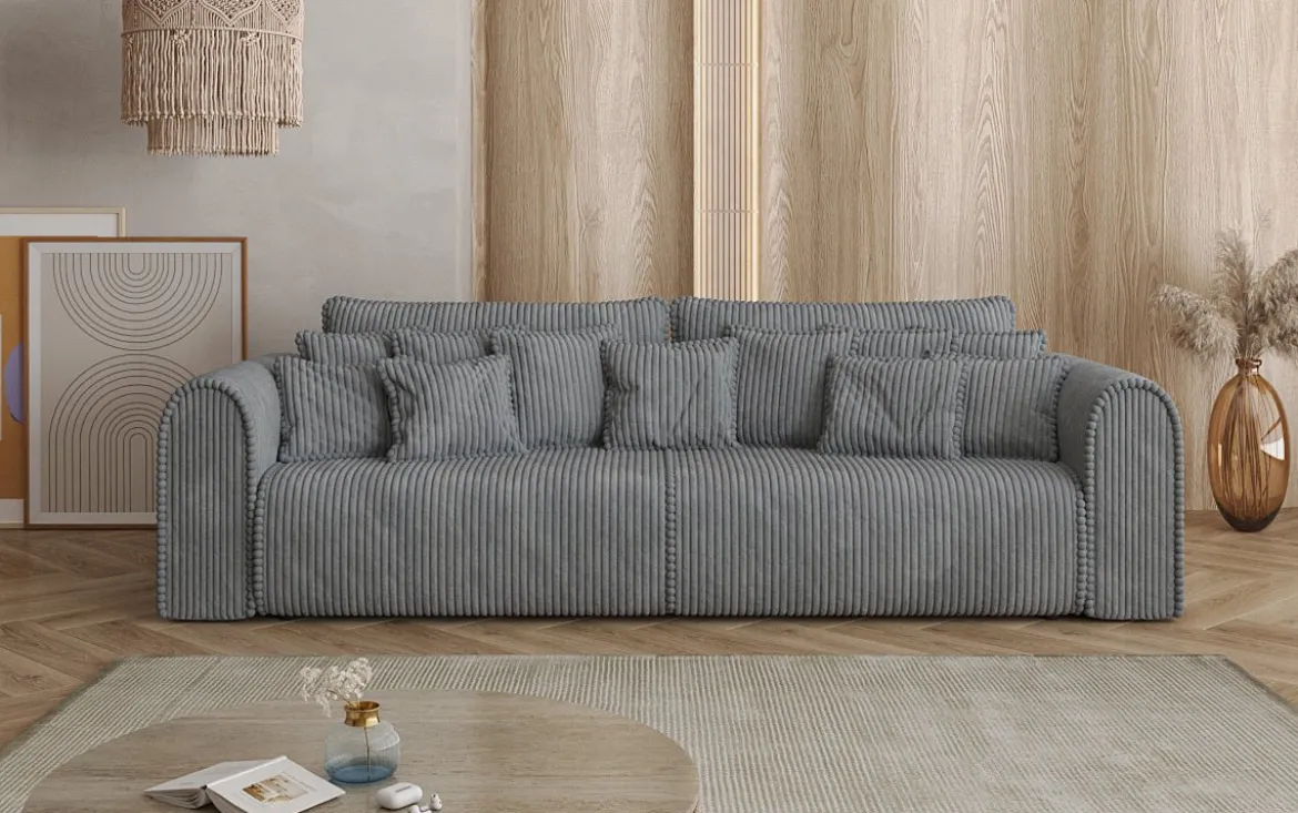 Designer Sofa Big Buddy 3 Sitzer mit Schlaffunktion und Stauraum in Breitcord