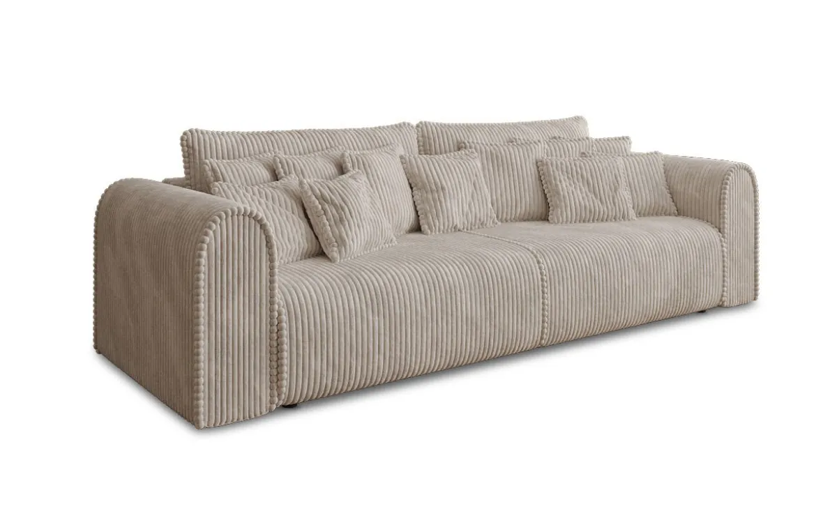 Designer Sofa Big Buddy 3 Sitzer mit Schlaffunktion und Stauraum in Breitcord