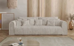 Designer Sofa Big Buddy 3 Sitzer mit Schlaffunktion und Stauraum in Breitcord