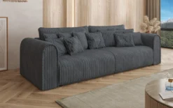 Designer Sofa Big Buddy 3 Sitzer mit Schlaffunktion und Stauraum in Breitcord