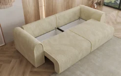 Designer Sofa Big Buddy 3 Sitzer mit Schlaffunktion und Stauraum in Breitcord