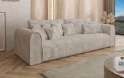 Designer Sofa Big Buddy 3 Sitzer mit Schlaffunktion und Stauraum in Breitcord