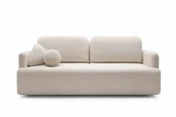 Designer Sofa Celiné Bouclé mit Schlaffunktion und Stauraum