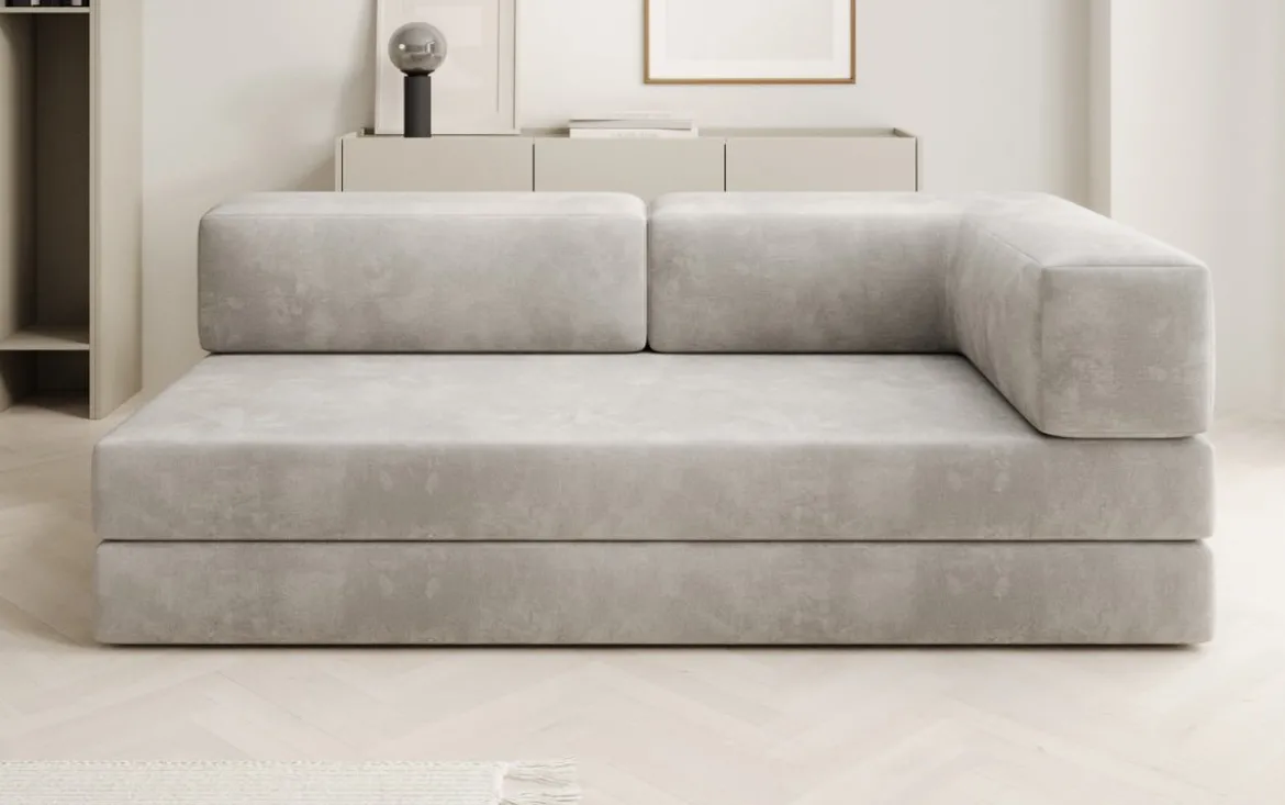 Designer Sofa/Chaise Longue Lazy in Samt