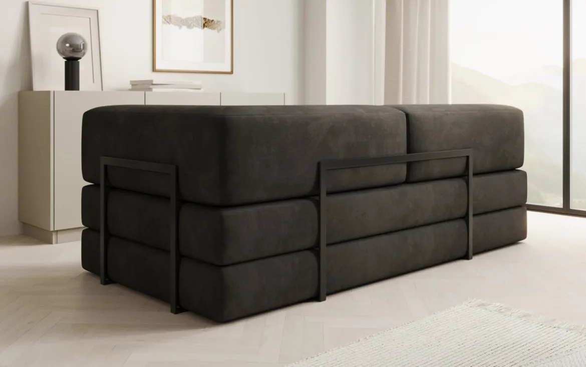 Designer Sofa/Chaise Longue Lazy in Samt