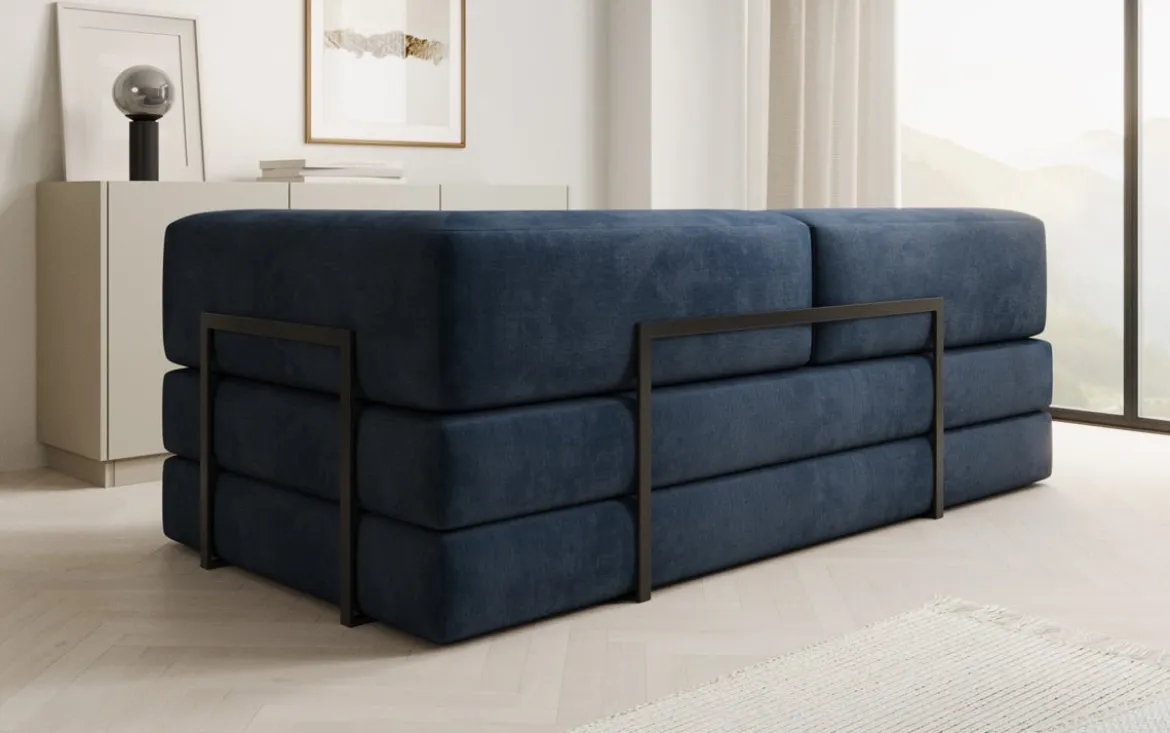 Designer Sofa/Chaise Longue Lazy in Samt