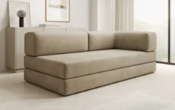 Designer Sofa/Chaise Longue Lazy in Samt