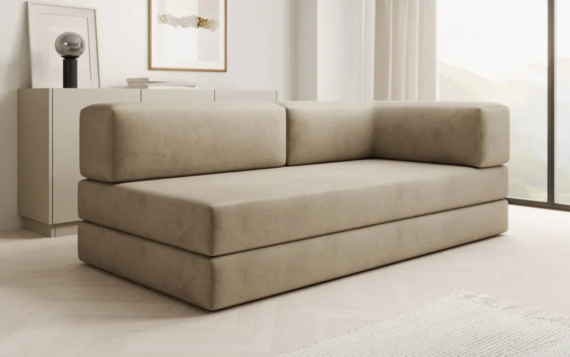 Designer Sofa/Chaise Longue Lazy in Samt
