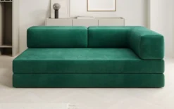 Designer Sofa/Chaise Longue Lazy in Samt