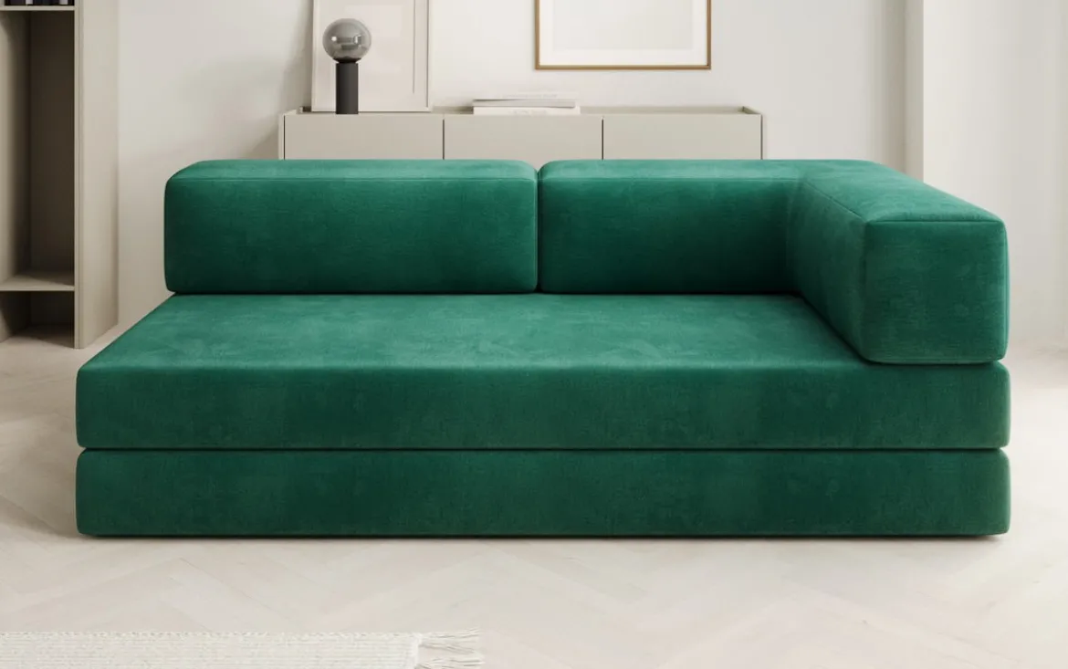 Designer Sofa/Chaise Longue Lazy in Samt