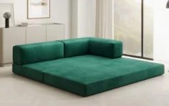 Designer Sofa/Chaise Longue Lazy in Samt