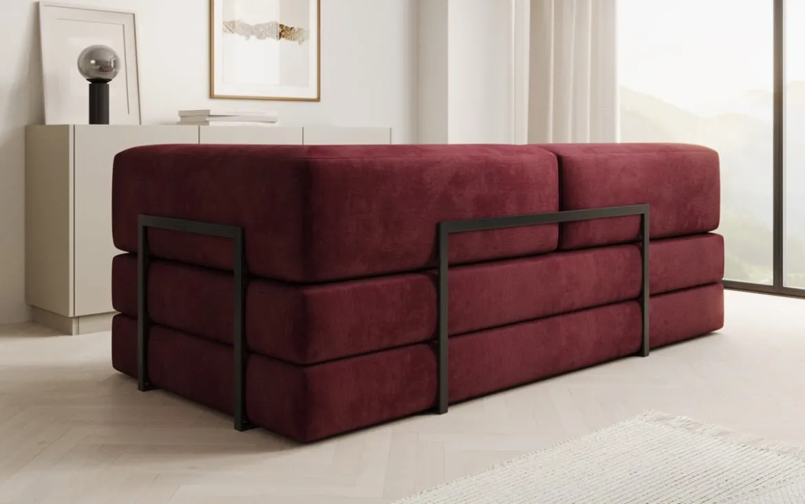Designer Sofa/Chaise Longue Lazy in Samt