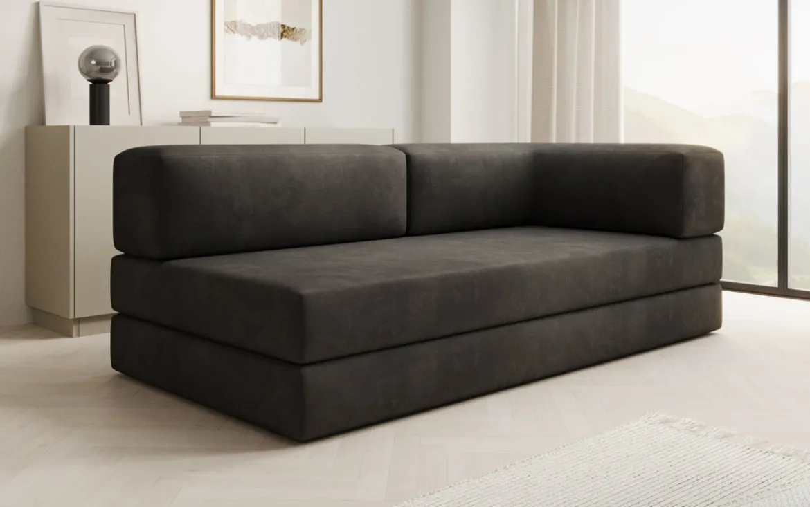 Designer Sofa/Chaise Longue Lazy in Samt