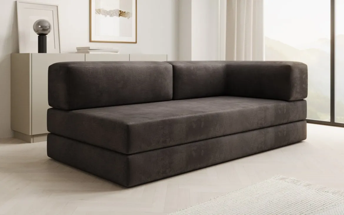 Designer Sofa/Chaise Longue Lazy in Samt