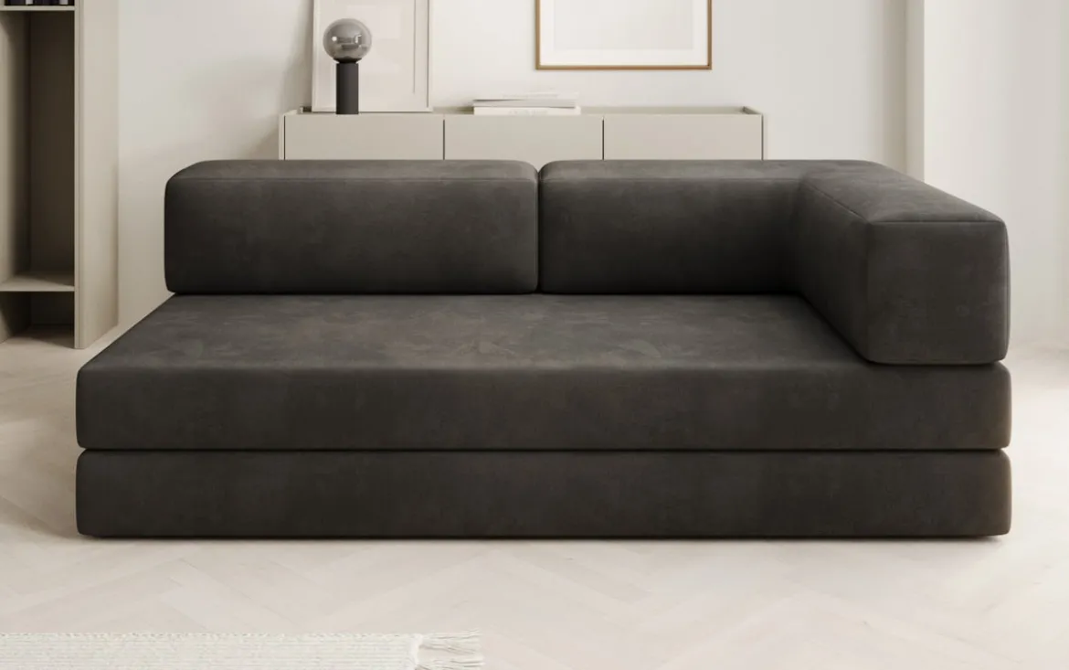 Designer Sofa/Chaise Longue Lazy in Samt