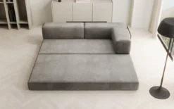 Designer Sofa/Chaise Longue Lazy in Samt