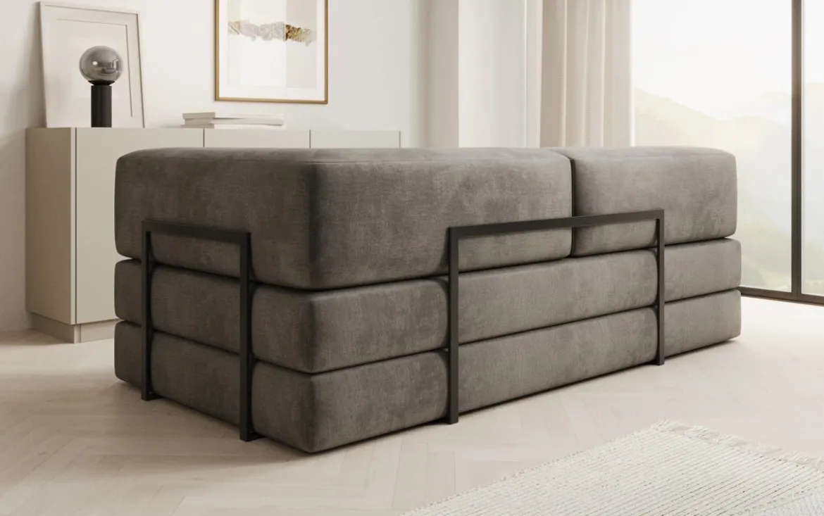 Designer Sofa/Chaise Longue Lazy in Samt