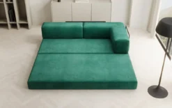 Designer Sofa/Chaise Longue Lazy in Samt