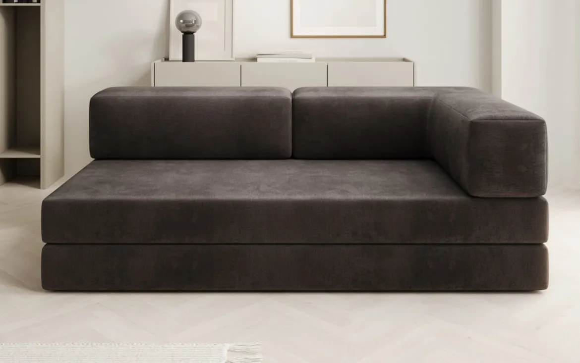 Designer Sofa/Chaise Longue Lazy in Samt