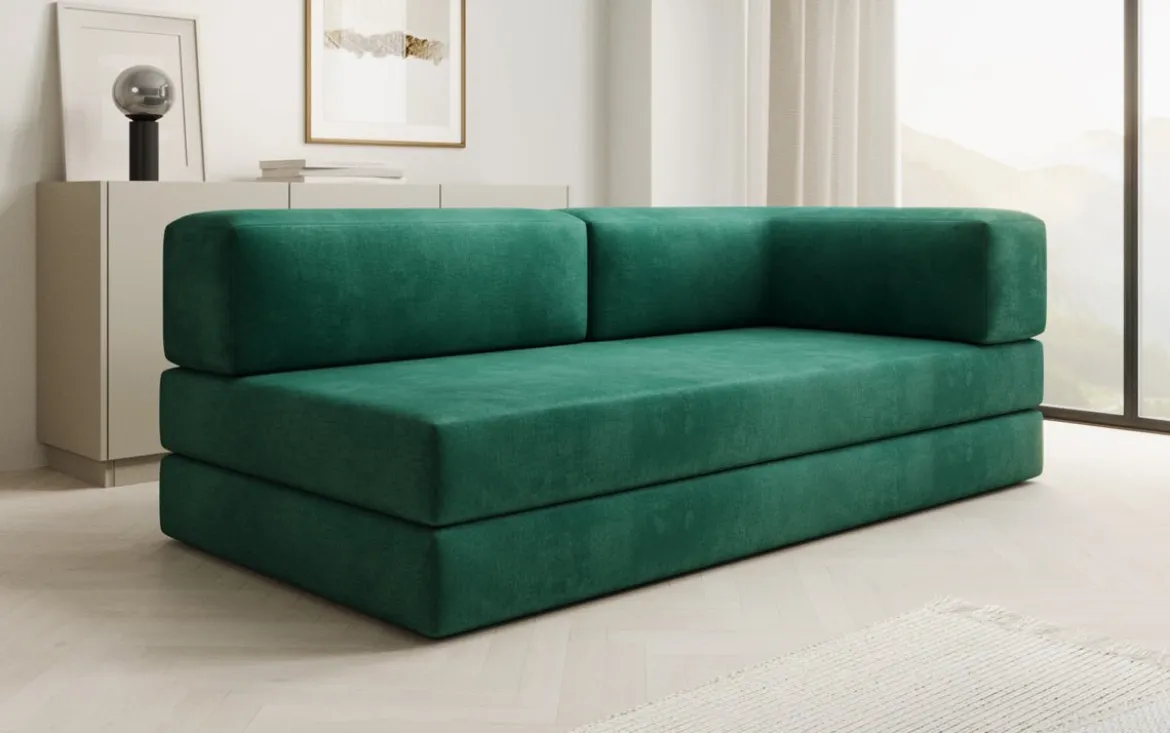 Designer Sofa/Chaise Longue Lazy in Samt