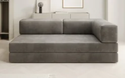 Designer Sofa/Chaise Longue Lazy in Samt