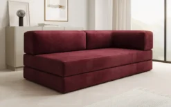 Designer Sofa/Chaise Longue Lazy in Samt