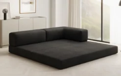 Designer Sofa/Chaise Longue Lazy in Bouclé
