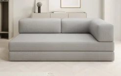 Designer Sofa/Chaise Longue Lazy in Bouclé
