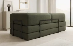 Designer Sofa/Chaise Longue Lazy in Bouclé