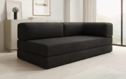 Designer Sofa/Chaise Longue Lazy in Bouclé