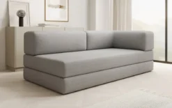 Designer Sofa/Chaise Longue Lazy in Bouclé